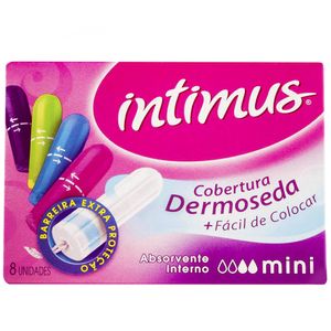 Absorvente interno mini com 8 unidades Intimus
