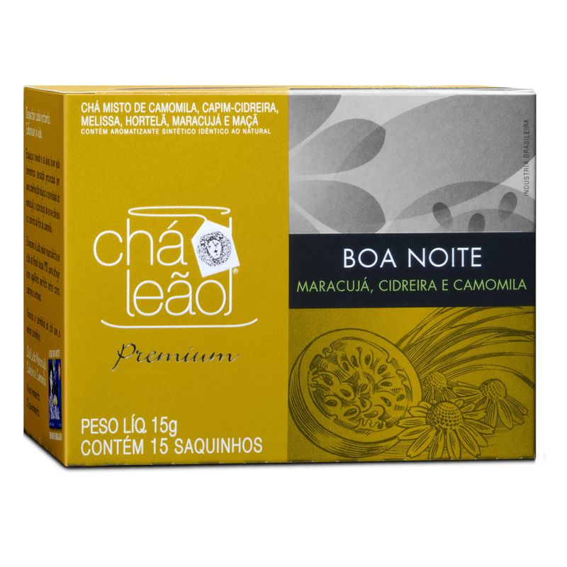 Chá Leão Camomila, Cidreira e Maracujá | Com 15 Sachês