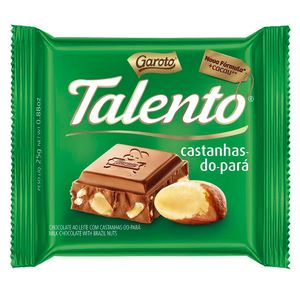 Chocolate Talento ao Leite com Castanha do Pará 25g