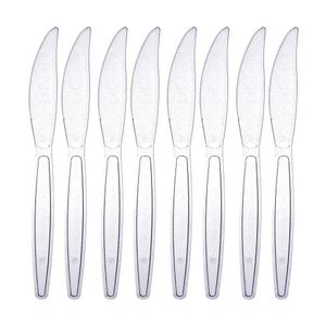 Faca Descartável Extra Forte Cristal Kirey com 10 Unidades