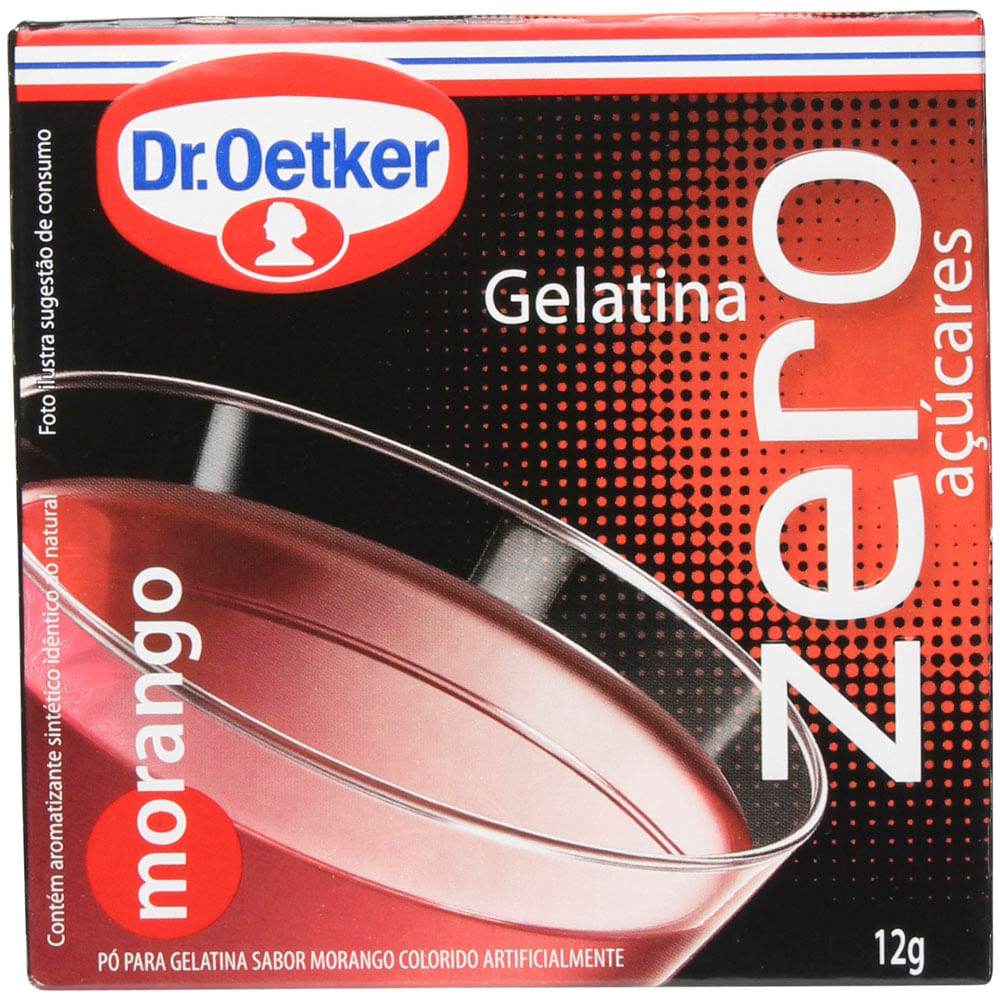 Gelatina Dr. Oetker Zero Açúcar Morango 12g Supermercado Coop