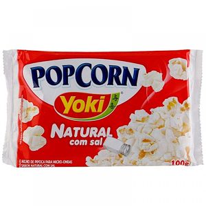 Pipoca para Micro-Ondas Natural com Sal Yoki Pacote 100g