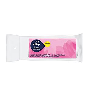 Saco para Lixo Banheiro e Pia Coop Branco 10 Litros com 50 Unidades