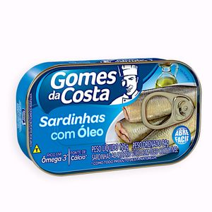 Sardinha Gomes da Costa em Óleo Lata 125g