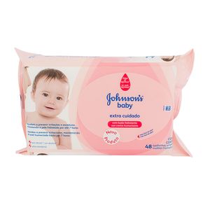 Toalha Umedecida Johnson’s Baby Extra Cuidado com 48 Unidades