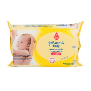 Toalha Umedecida Johnson’s Baby Recem Nascido com 48 Unidades