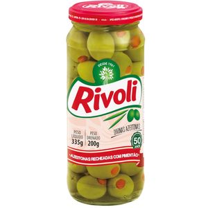 Azeitona Verde Rivoli Recheada com Pimentão Vidro 200g