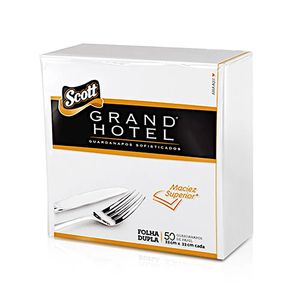 Guardanapo Scott Grand Hotel Folha Dupla 24X24 | Com 50 Unidades