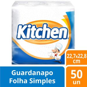 Guardanapo de Papel Folha Simples 23,5cm x 22cm 50 unid Kitchen