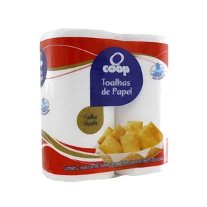 Toalha de Papel Folha Dupla Coop com 120 Folhas