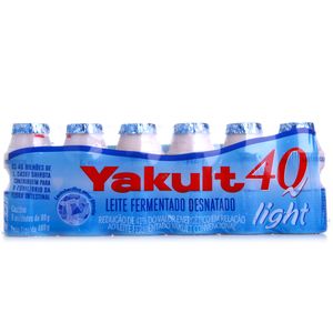 Leite Fermentado Light Yakult 40 com 6 Unidades 480ml