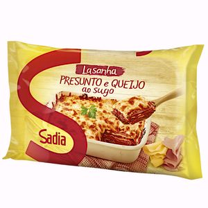 Lasanha Congelada Sadia Presunto e Queijo ao Sugo 600g