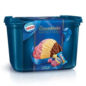 Sorvete Napolitano Especialidades Nestlé 1.5 Litros
