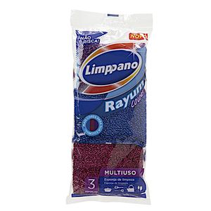Esponja Multiuso Limppano Rayum Não Risca | Com 3 Unidades