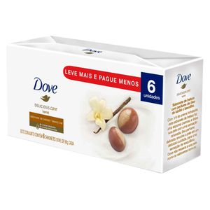 Sabonete Hidratante Dove Karitê e Baunilha 90g com 6 Unidades Preço Especial