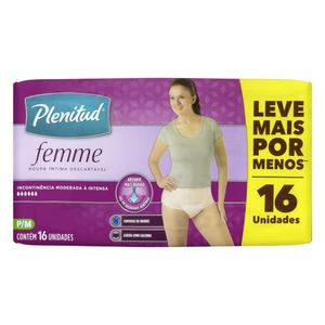 Roupa Íntima Mulher Active Plenitud P/M  com 16 Unidades
