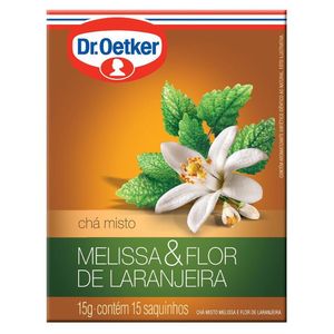 Chá Dr. Oetker Melissa e Flor de Laranja | Com 15 Sachês