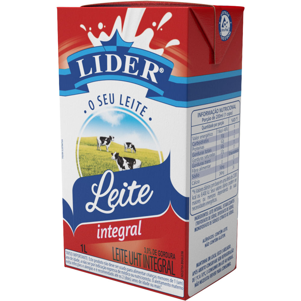 Leite Integral Lider 1 Litro - Supermercado Coop