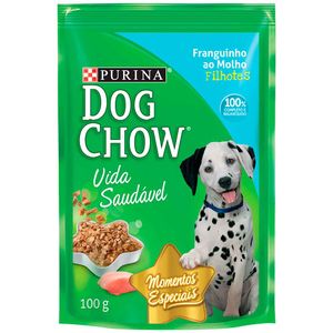 Alimento para Cães Dog Chow Filhote Frango ao Molho Sachê 100g