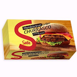 Hambúrguer Bovino Sadia Churrasco Temperado 672g