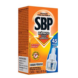 Inseticida Elétrico SBP 45 Noites Refil Grátis 35ml