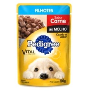 Ração para Cães Pedigree Filhote Carne Molho 100 g