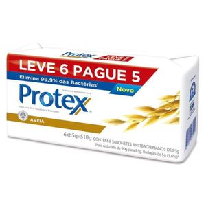Sabonete Antibacteriano de aveia Protex leve 6 pague 5 85g