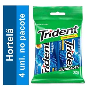 Chiclete de hortelã 4 unidade Trident