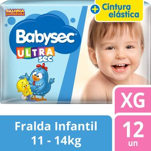 Fralda ultra sec jumbinho tamanho XG Babysec com 14 unidades