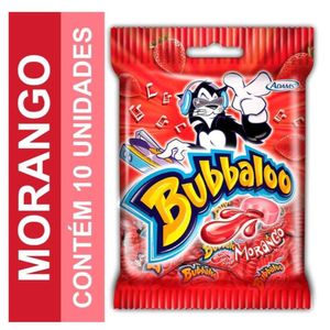 Chiclete Bubbaloo Morango Pacote 50g