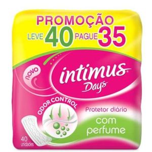 Protetor diário sem abas days com perfume leve 40 pague 35 Íntimus