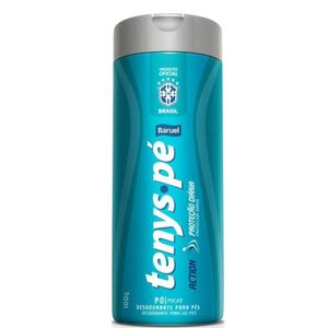 Talco antisséptico em pó tenys pé action menta fresh proteção diária Baruel 100g