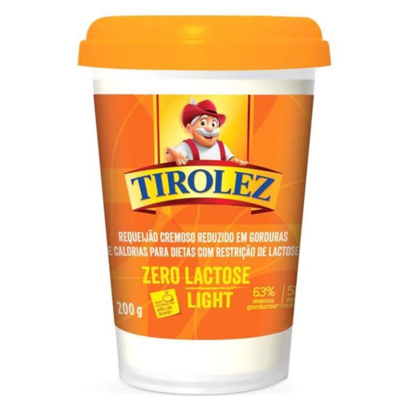 Requeijão cremoso light zero lactose Tirolez 200g - Supermercado Coop