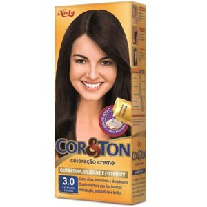 Tinta permanente para cabelo 3.0 castanho escuro Cor & Ton 125g