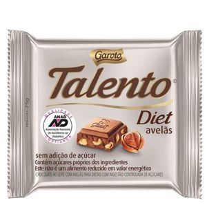 Chocolate Talento Diet ao Leite com Avelã 25g