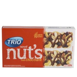 Barra de Cereais Nuts com Chocolate Trio 60g