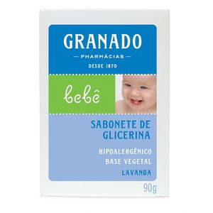 Sabonete para bebê de glicerina hipoalergênico lavanda Granado 90g