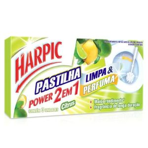 Pastilha sanitária adesiva citrus 2 em 1 Harpic