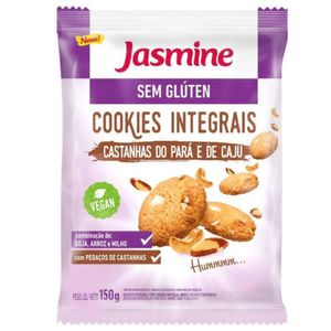 Cookies Integral sem Glúten Sabor Castanha do Pará e Caju Jasmine 150g