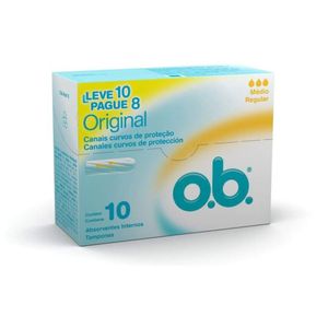 Absorvente interno médio leve 10 pague 8 unidades OB