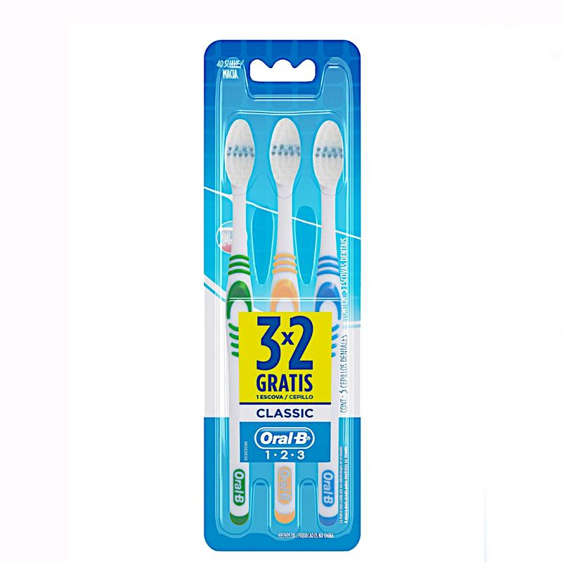 Escova-dental--classic-macia-Oral-b-leve-3-pague--s