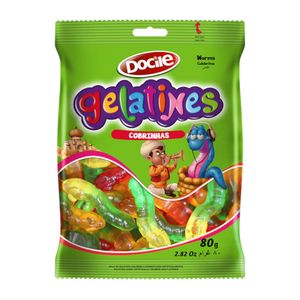 Bala de gelatina cobrinha Docile 80g