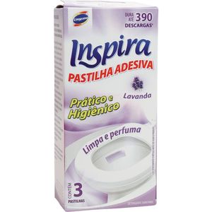 Desodorizador Sanitário Inspira Pastilha Adesiva Lavanda | Com 3 Unidades