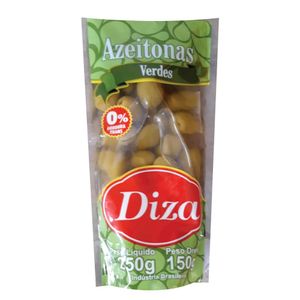 Azeitona Verde Diza Com Caroço Sachê 150g
