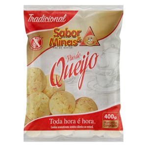 Pão de queijo congelado tradicional Sabor Minas 400g