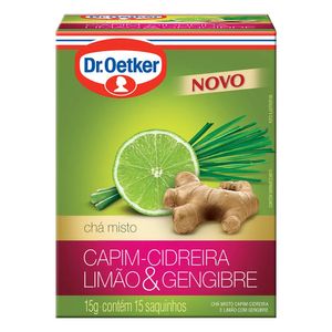 Chá Dr. Oetker Cidreira, Limão e Gengibre | Com 10 Sachês