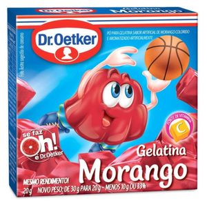 Gelatina sabor morango Dr. Oetker 20g