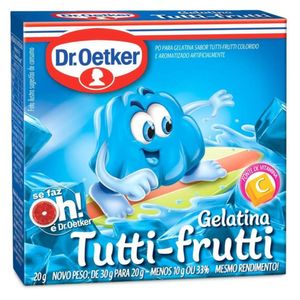 Gelatina sabor tutti frutti Oetker 20g