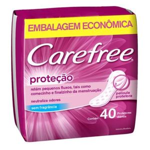 Protetor Diário com 40 Unidades Carefree