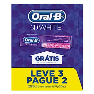 Creme dental white 3D Oral B 70g